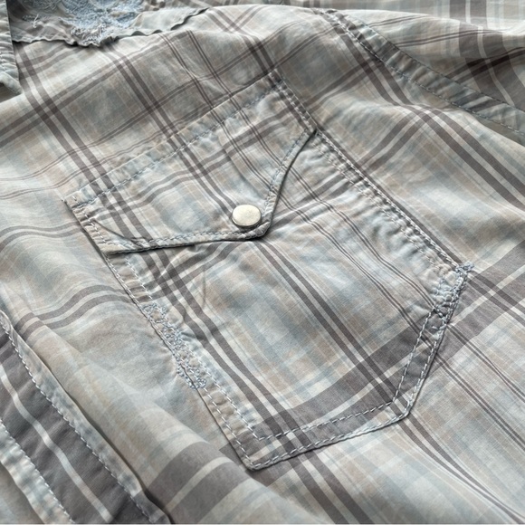 Guess Jeans Western Snap Closure Shirt with Embroidery Size Large - Picture 5 of 9